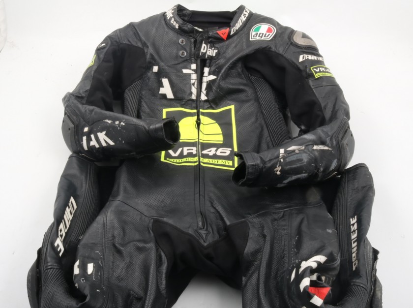 Franco Morbidelli VR46 Academy worn training racesuit - Signed