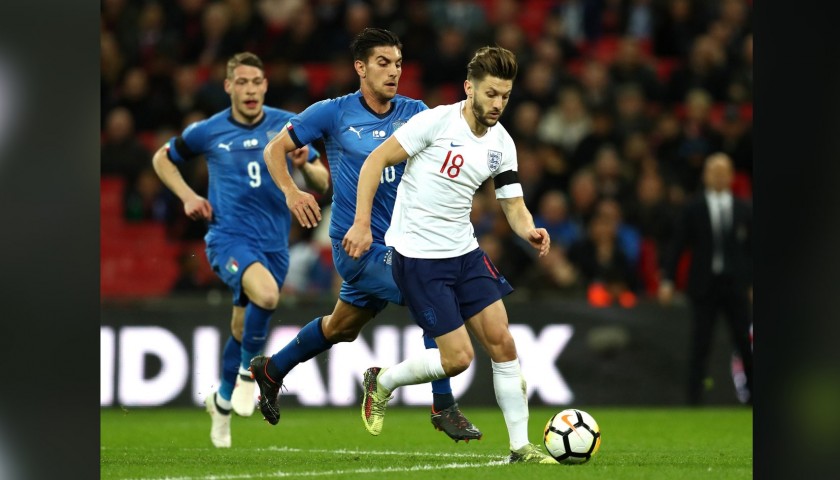 Lallana's Worn and Unwashed England-Italy 2018 Shirt 