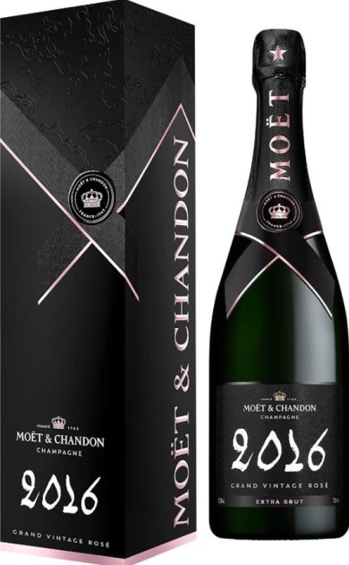 Bottiglia Moët & Chandon Grand Vintage Rosé 2016 Coffret