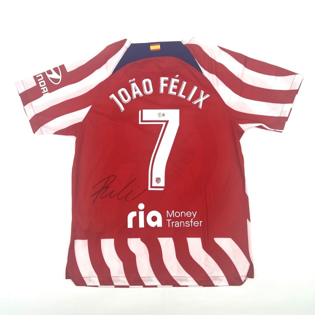 Maglia dell'Atletico Madrid firmata da Joao Felix, 2022/23