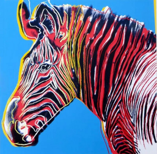 'Grevy's Zebra' Unsigned Screenprint by Andy Warhol 
