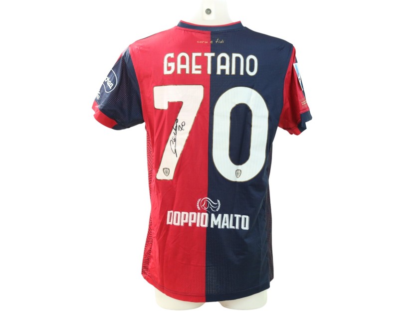 Maglia Gaetano Unwashed, Cagliari vs Inter 2024 - Autografata