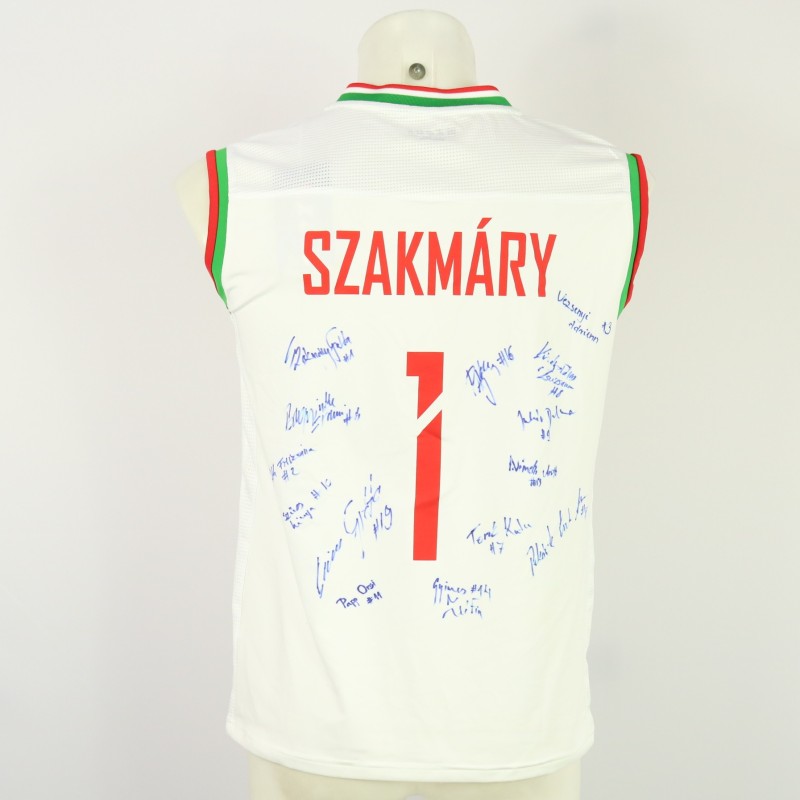 Hungary women's national team jersey - athlete Szakmary - at the European Championships 2023 - autographed by the team