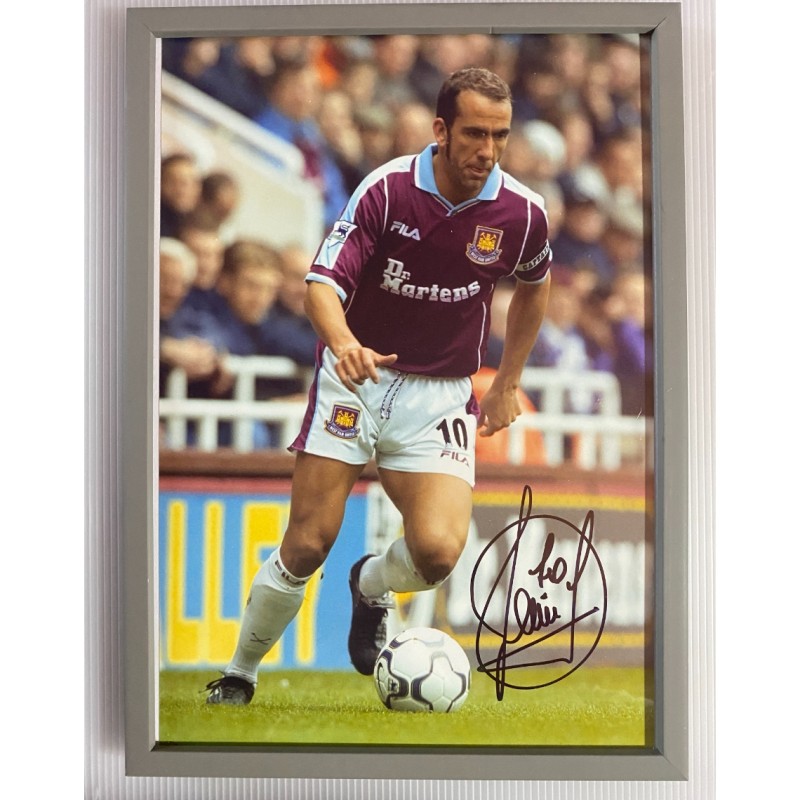 Immagine firmata e incorniciata di Paolo Di Canio del West Ham