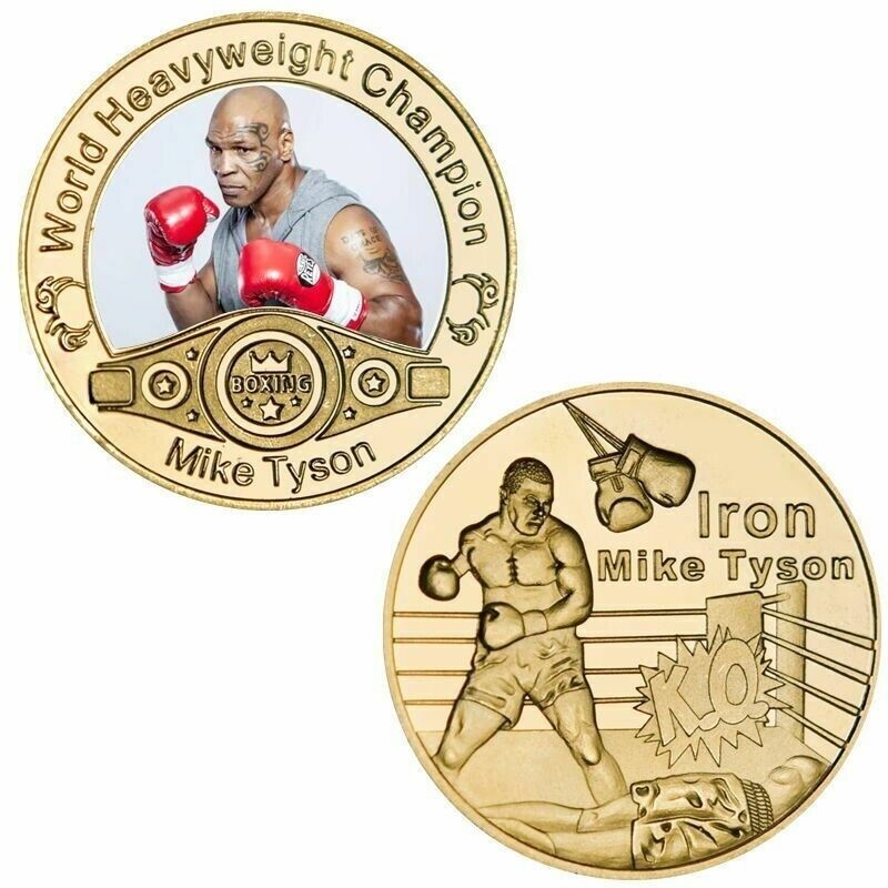 Moneta placcata in oro di Mike Tyson