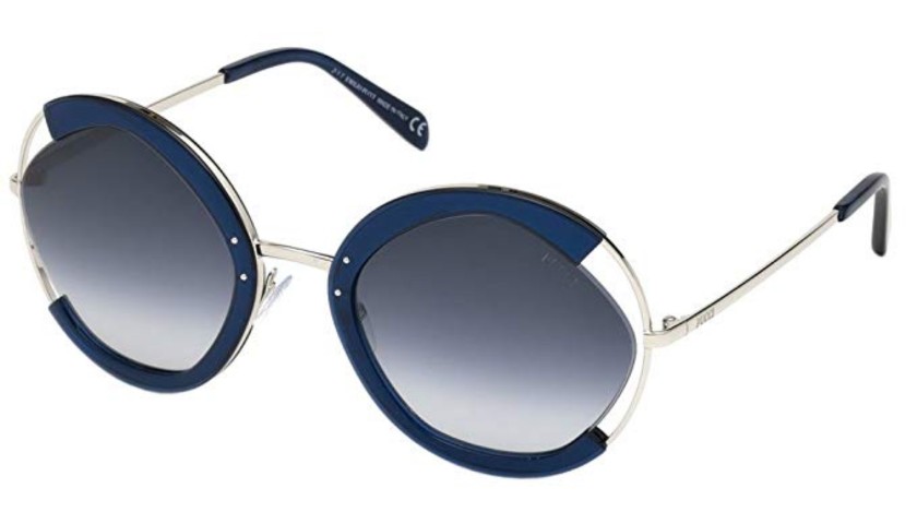 Emilio Pucci Shiny Blue Shaded Sunglasses