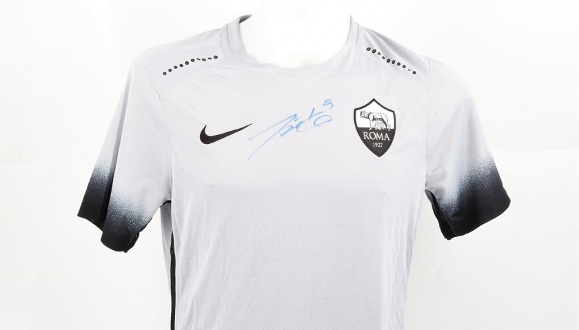 Dzeko Roma Issued Shirt, Season 2015/16 - Signed