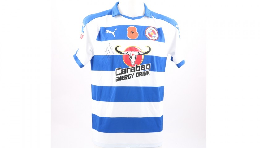 McNulty's Match-Worn Reading FC Signed Poppy Home Shirt 
