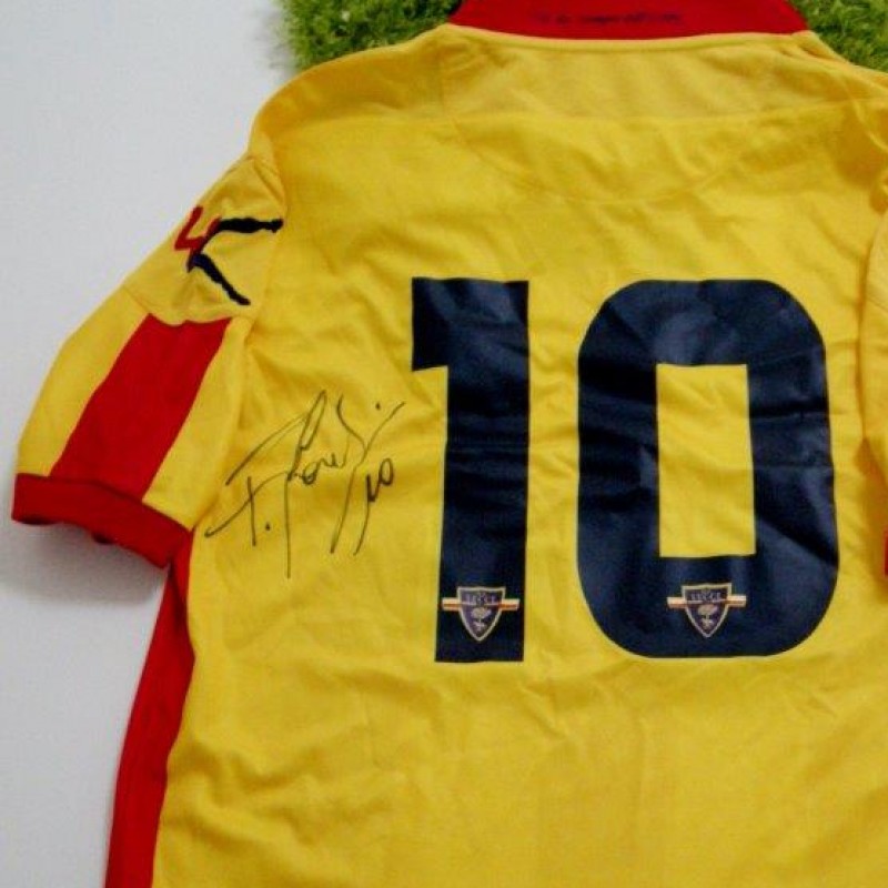 Miccoli match issued shirt, Lecce, LegaPro 2013/2014 - signed