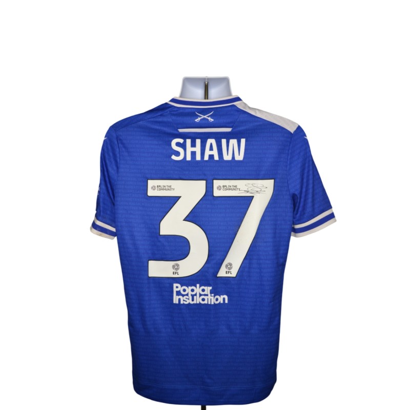 Shaw's Bristol Rovers EFL Sky Bet League One Signed Match Worn Shirt, vs Leyton Orient