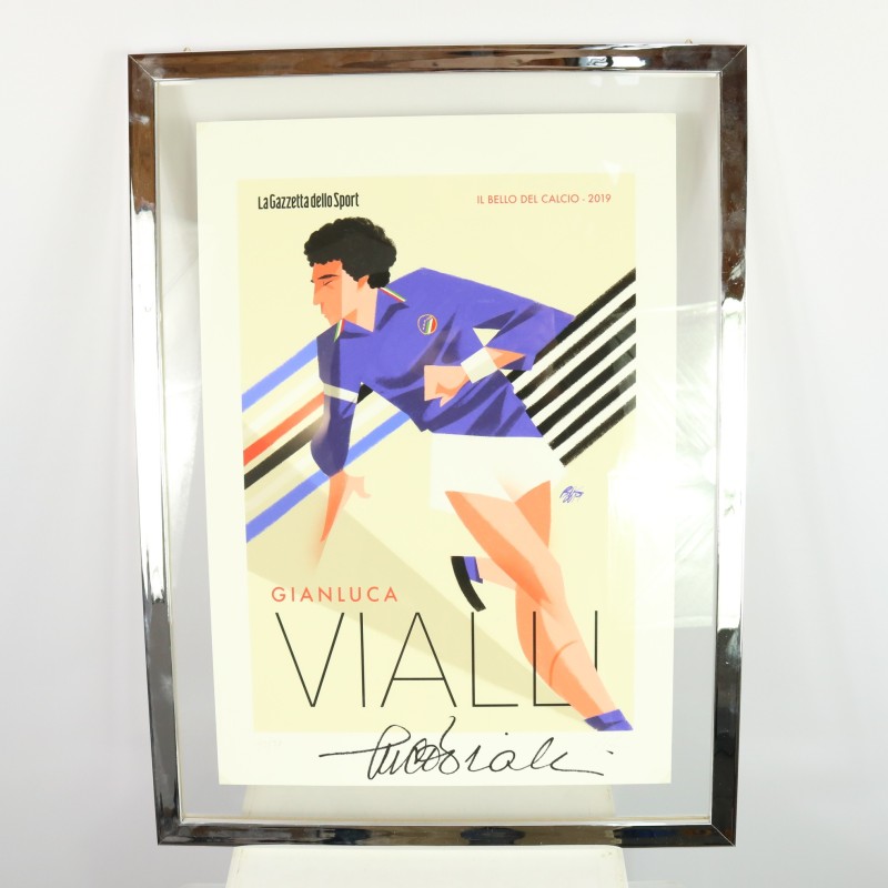 Vialli Printed by Riccardo Guasco - Autographed by Gianluca Vialli