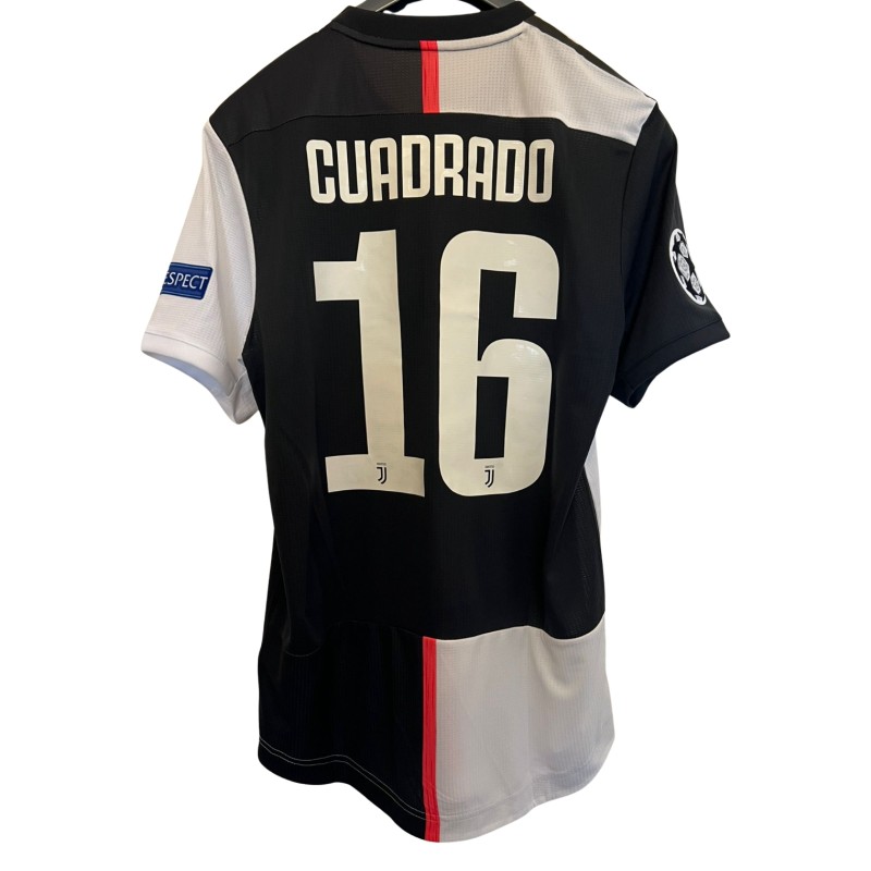 Cuadrado's Juventus Match-Issued Shirt, UCL 2019/20