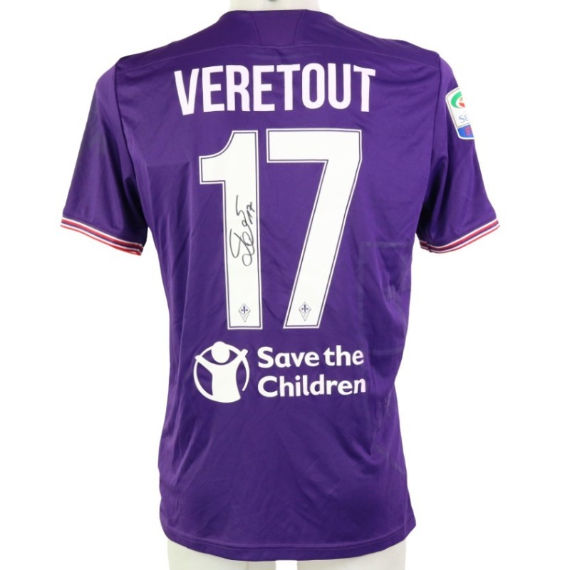 Maglia ufficiale Veretout Fiorentina, 2017/18 - Autografata