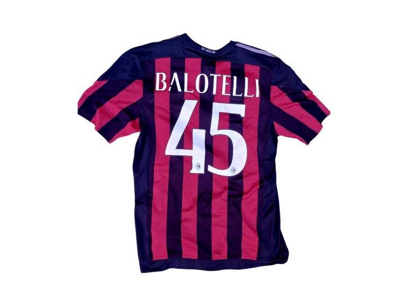 Mario Balotelli's Unwashed Match-Worn Shirt, 15/16 - CharityStars