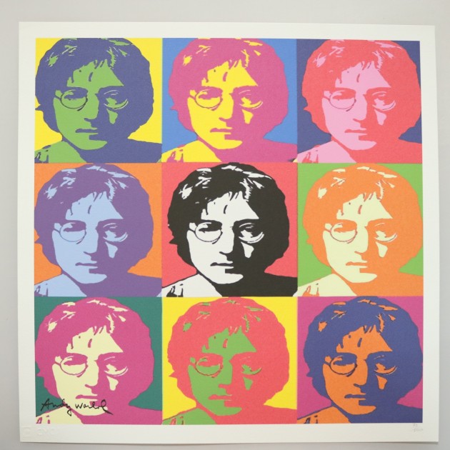 Andy Warhol "John Lennon" Signed Limited Edition with CMOA Stamp