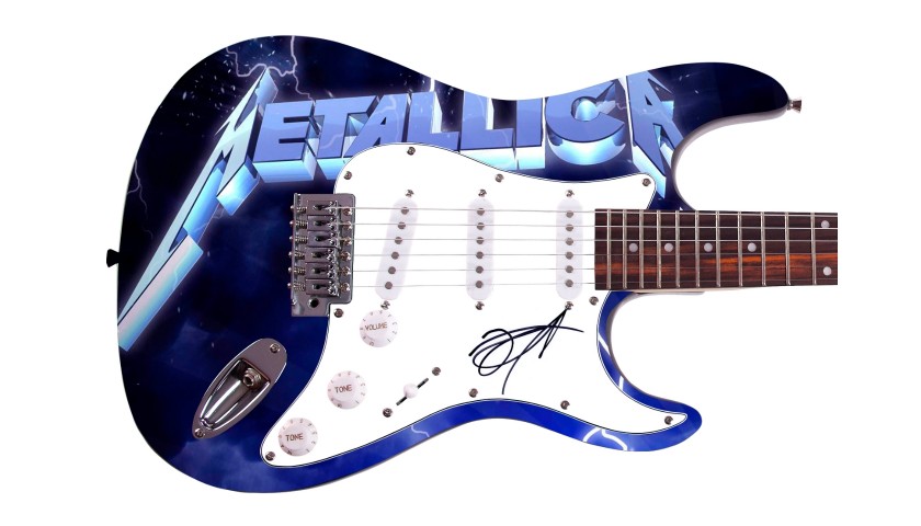 Metallica Custom Graphics Guitar Hand Signed by Kirk Hammett 
