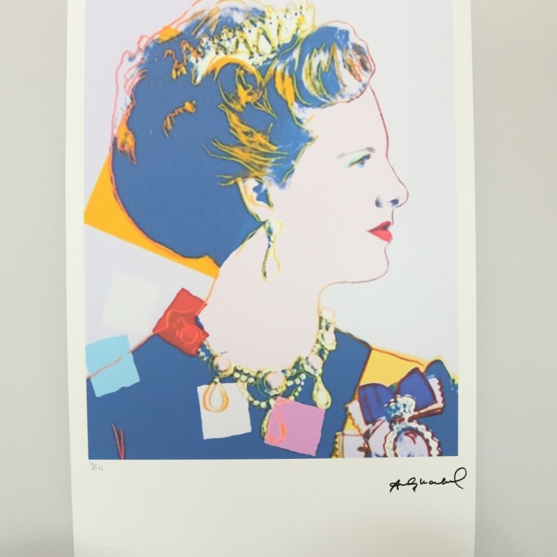 Queen Margrethe II of Denmark, Andy Warhol (replica)