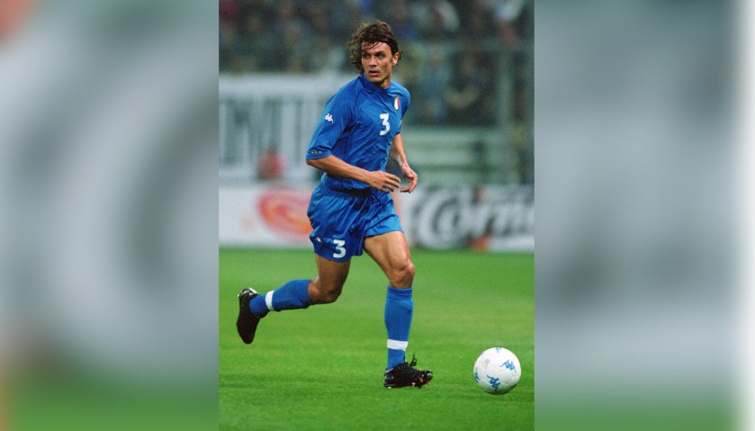 Maldini's Worn Italy Shorts, 2002 Season