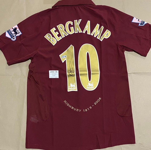 Replica maglia Arsenal 2005/06 - Firmata da Dennis Bergkamp