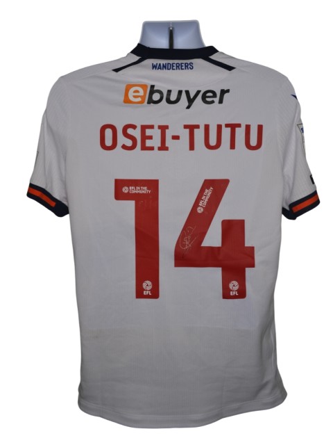 Jordi Osei-Tutu's Bolton Wanderers Signed Match Worn Shirt, vs Cambridge 