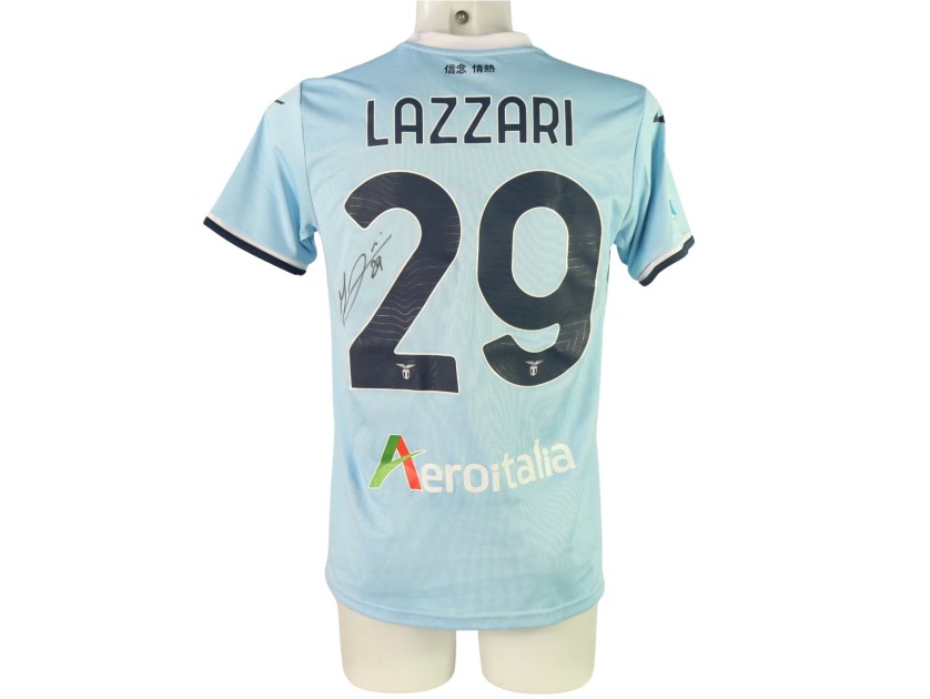 Lazzari's Signed Match-Worn Shirt Lazio vs Verona 2024