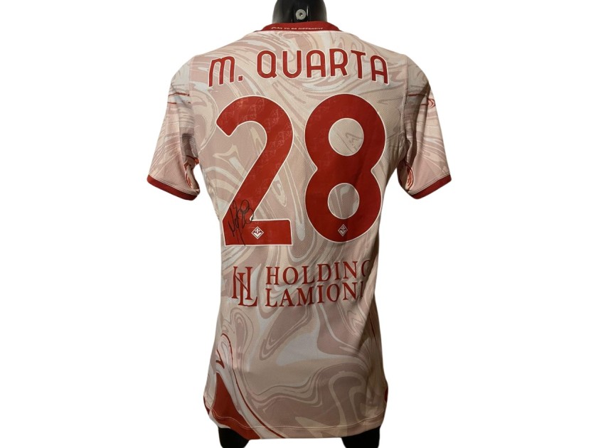 Maglia gara Martinez Quarta Fiorentina, 2023/24 - Autografata con videoprova