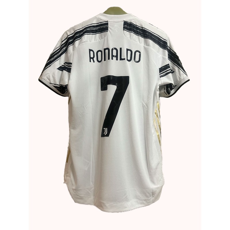 Cristiano Ronaldo's Juventus 2020/2021 UEFA Champions League Match Shirt, vs Barcelona