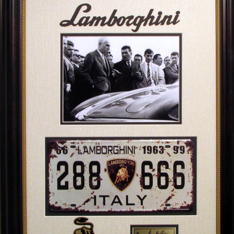 Lamborghini Vintage License Plate and Photograph Collection