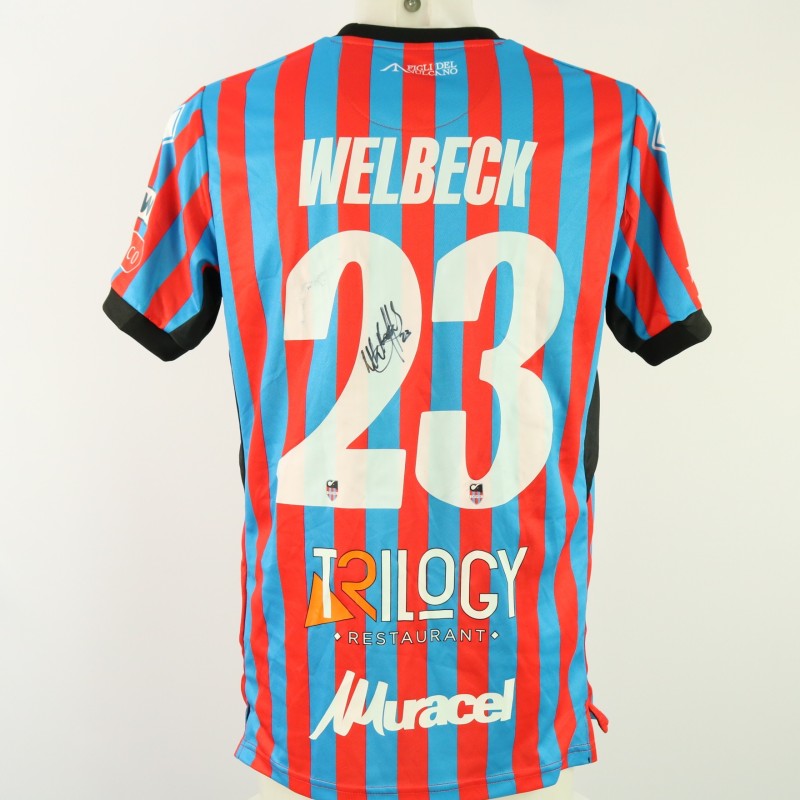 Welbeck's unwashed Signed Shirt, Catania vs Messina 2024 