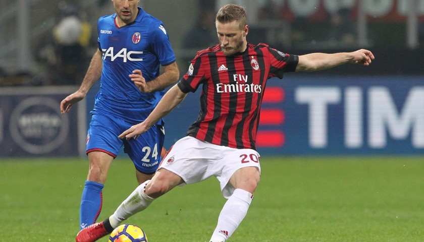 Abate's Signed Match-Issued 2017 Milan-Bologna Shirt