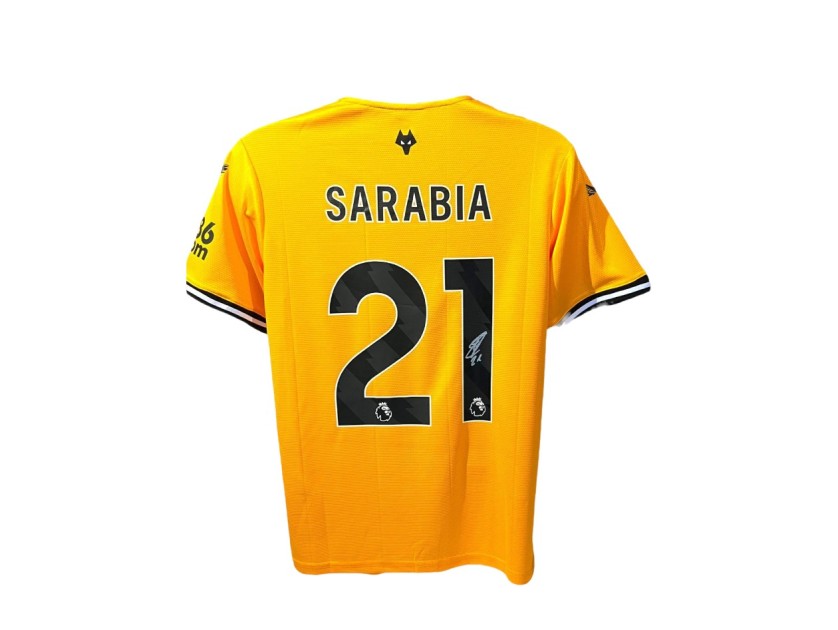 Replica della maglia firmata di Pablo Sarabia del Wolverhampton Wanderers 2023/24