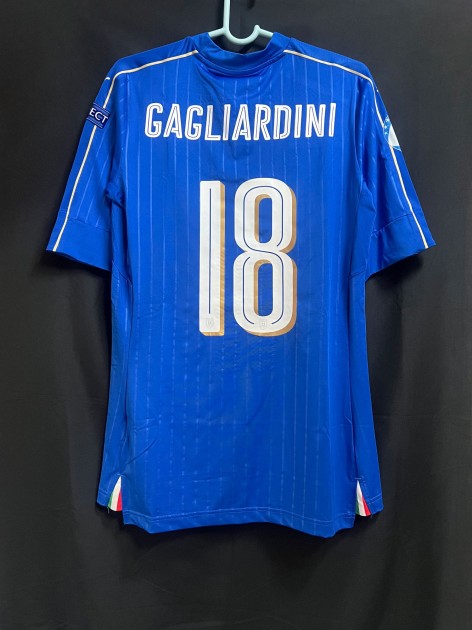 Gagliardini's Italy UEFA U-21 Euro 2017 Match Issued Shirt