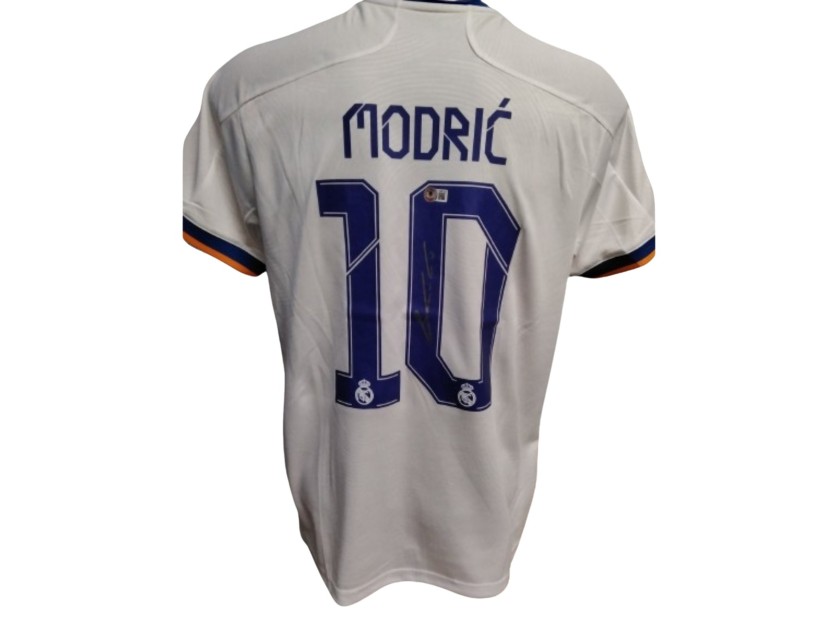 Modric Replica Real Madrid Signed Shirt, UCL FInal Paris 2022