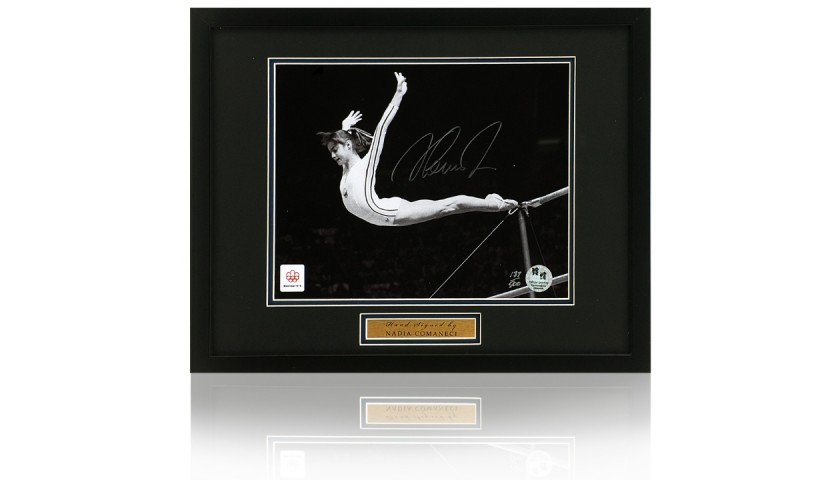 Nadia Comaneci Signed Olympic Games Photograph