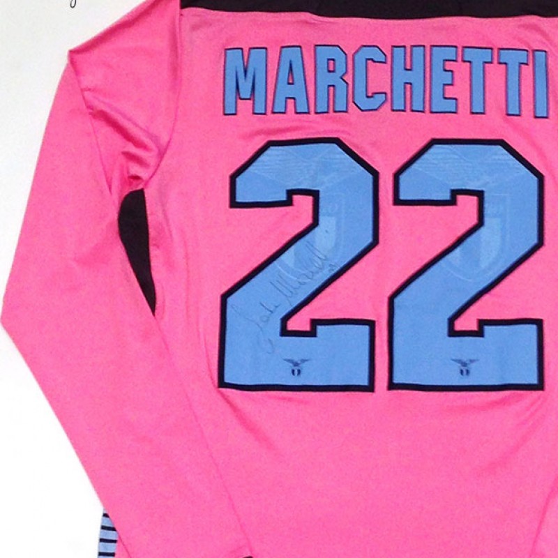 Marchetti Lazio match iussed shirt, Serie A 2013/2014 - signed