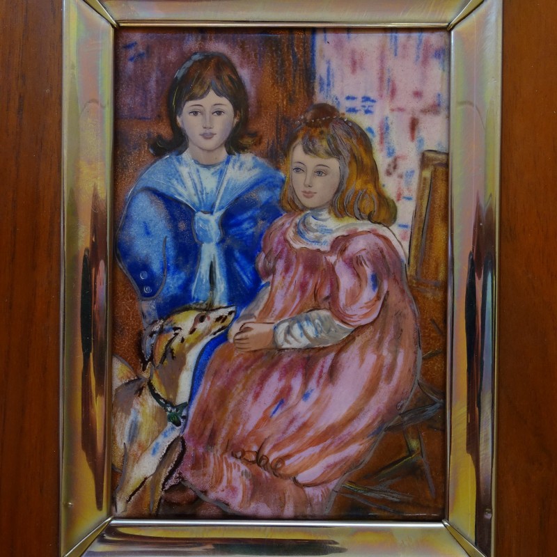 "The Children of Gabriel Thomas" Enamel Work by Berthe Morisot