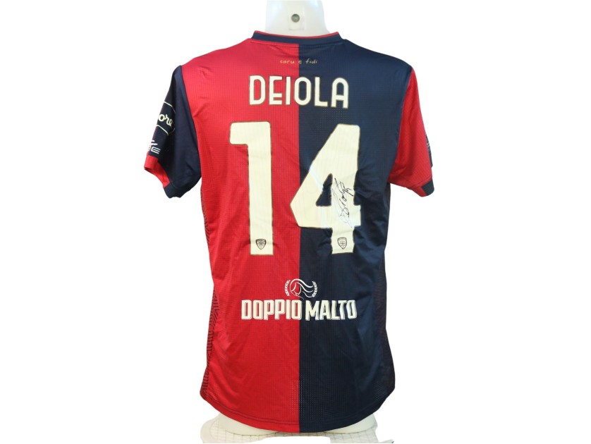 Maglia Deiola Unwashed, Cagliari vs Torino 2024 - Autografata