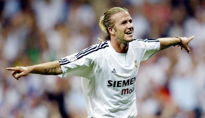 Maglia ufficiale Beckham Real Madrid, 2002/03- Autografata