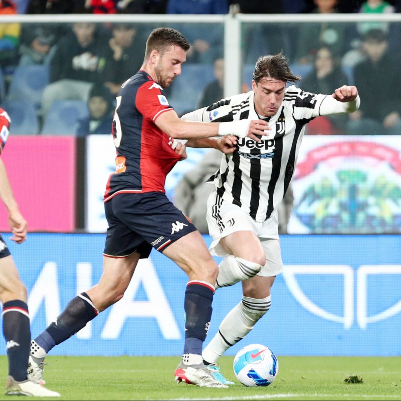 Bani's Worn and Signed Shirt, Genoa-Juventus 2022 