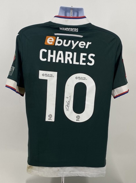 Dion Charles' Bolton Wanderers Signed Match Worn Away Shirt, vs Walsall 