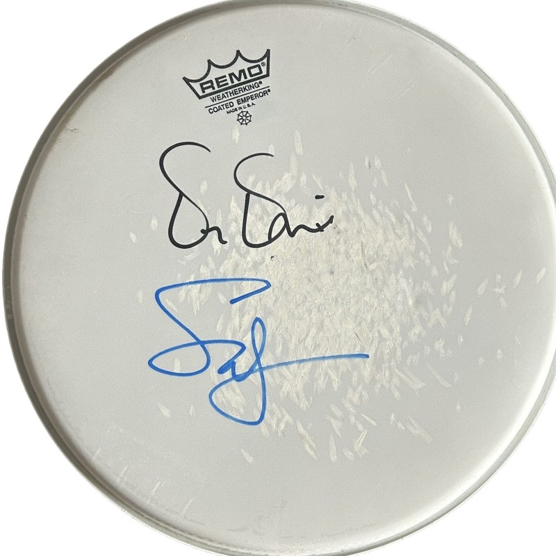 Dr. Dre and Snoop Dogg Signed Drumskin