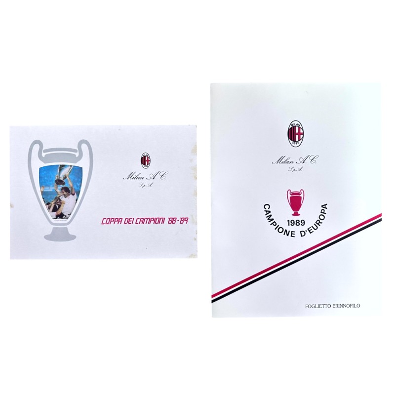 Milan European Champions' Set of Commemorative Envelope and Stamp, 1988/89