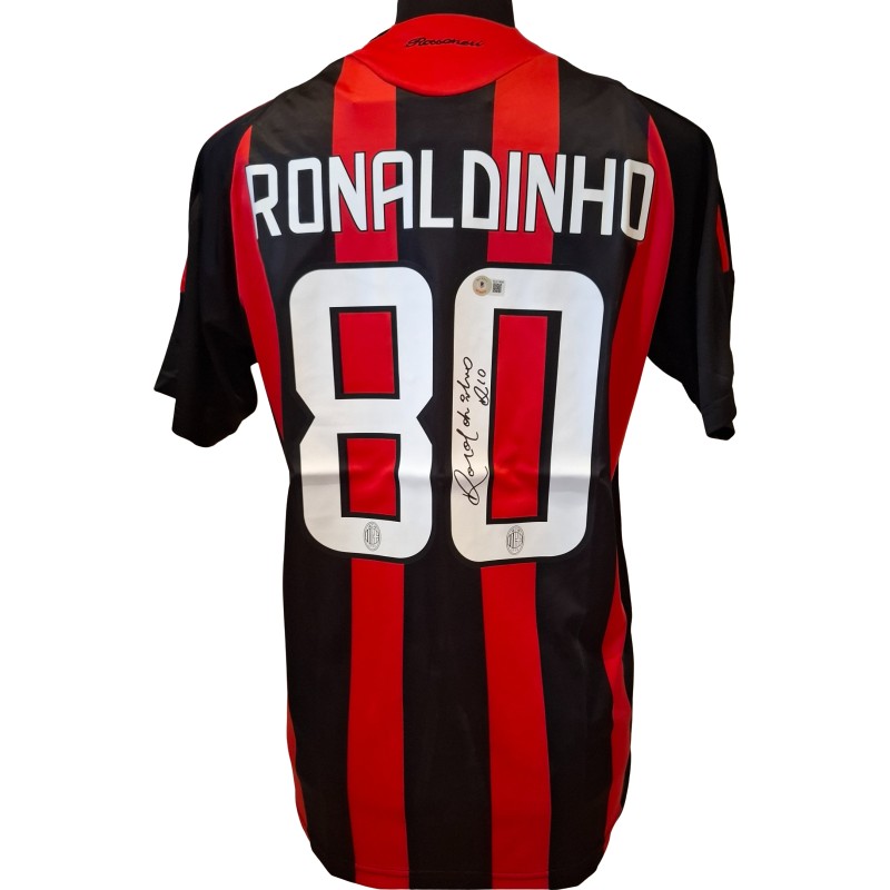 Ronaldinho's AC Milan 2008/09 Signed Replica Shirt