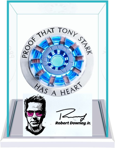 Robert Downey Jr. Signed Iron Man Heart Reactor Display