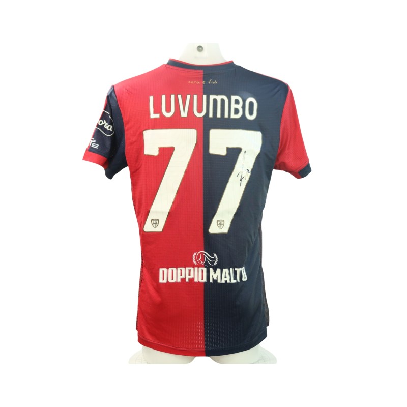 Luvumbo's Signed Unwashed Shirt, Cagliari vs Cremonese 2024