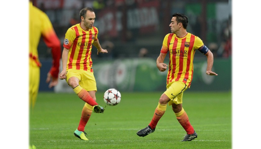 Xavi's Official Barcelona Signed Shirt, 2013/14