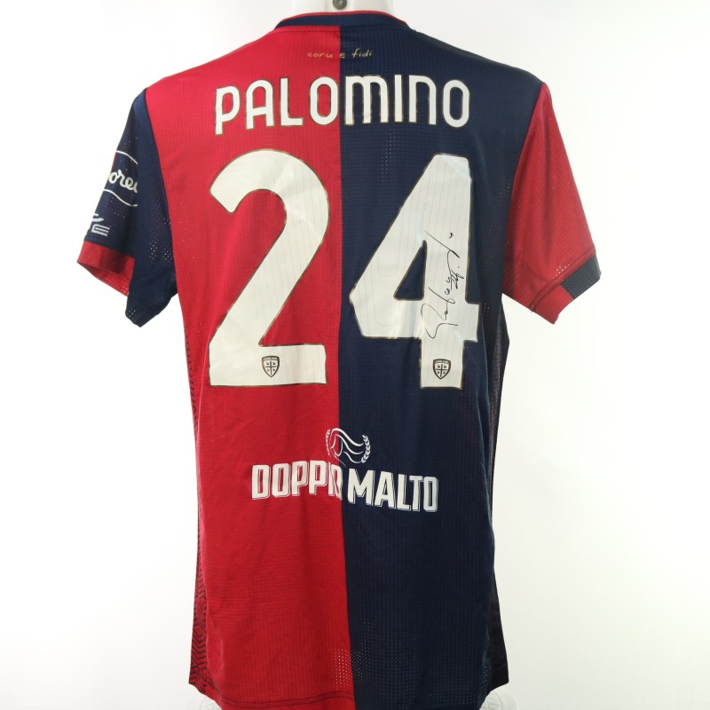 Palomino's Signed Unwashed Shirt, Cagliari vs Torino 2024