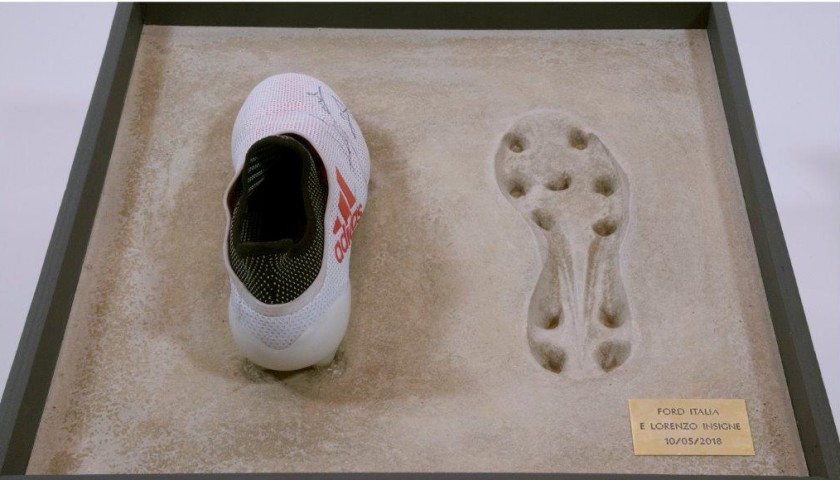 Lorenzo Insigne's Signed Footprint Cast and Boot 