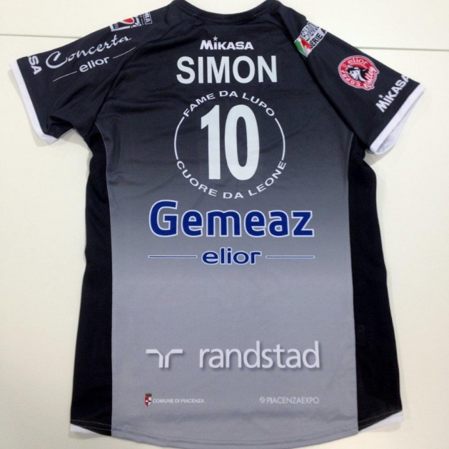 Simon match worn shirt, Piacenza Volley, Serie A 2013/2014 - signed