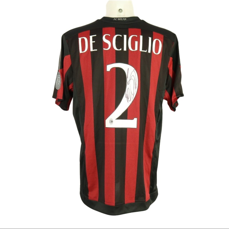 De Sciglio Official AC Milan Signed Shirt, 2015/16